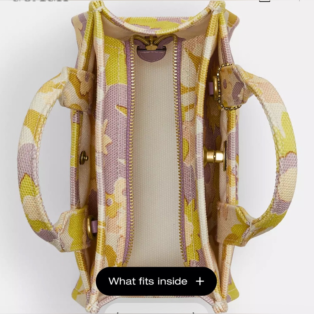 Coach Cargo Tote Bag 20 With Floral Print NWT sold out!!!!! - Picture 5 of 12